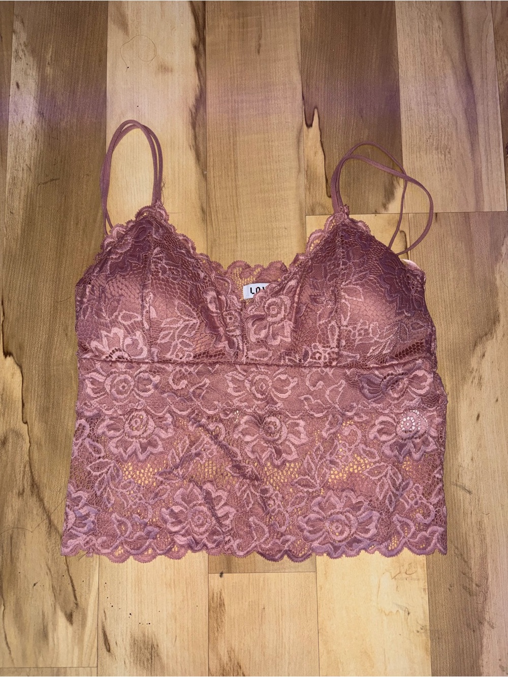 love J Dusty Rose Lace Bralette Cami